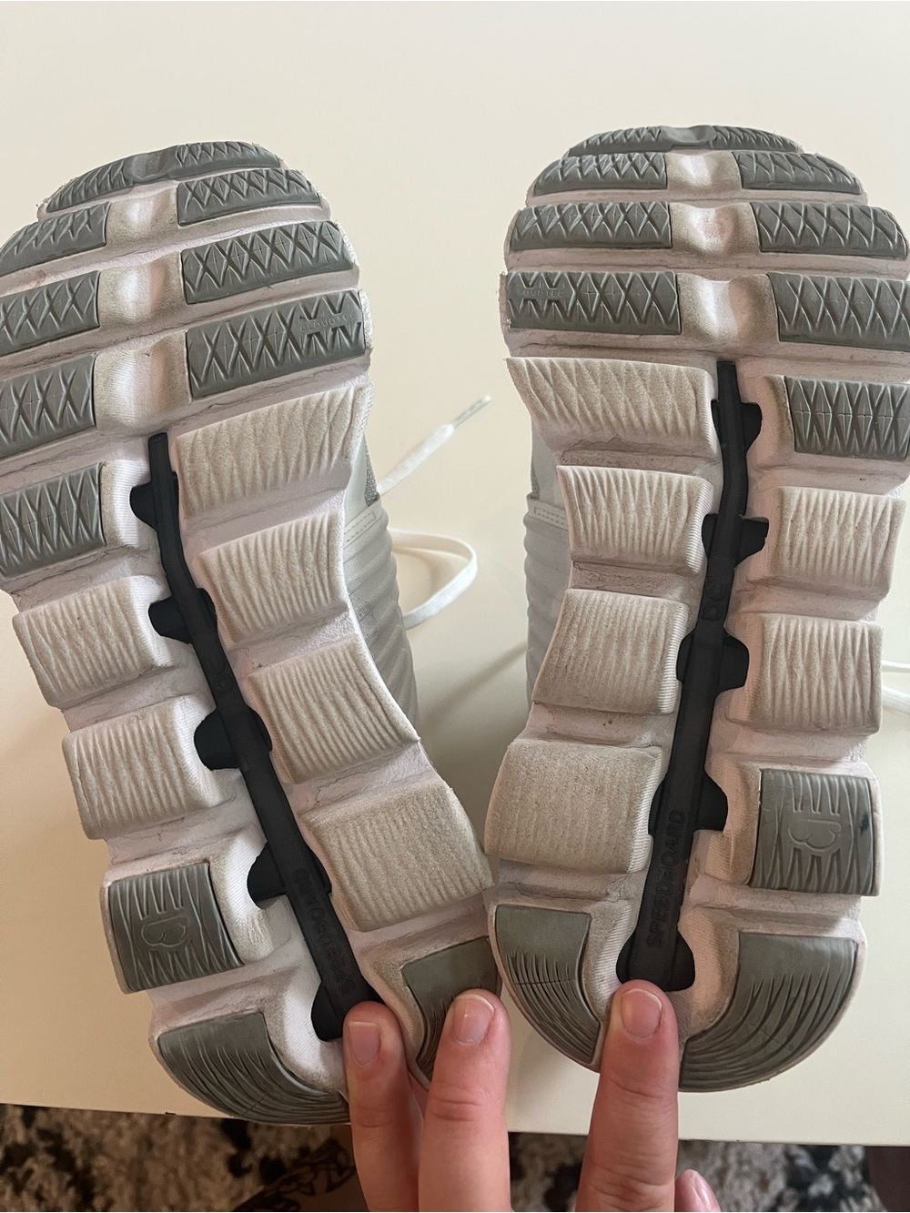 On Running Women's Cloudswift Sneakers in Light Gray and White - Picture 2 of 5